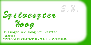 szilveszter woog business card